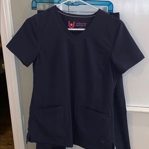 Urbane performance navy scrub set